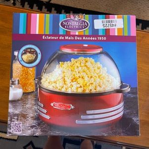 Brand new in box 50s style at home popcorn popping machine